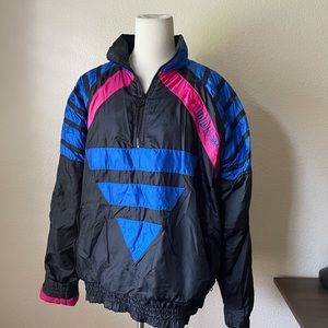 vintage adidas quarter zip windbreaker